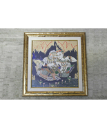 Thailand Silk Painting Mythology 25x25cm (frame is for showing off only) /1 - €56,09 EUR