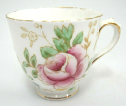 Vintage Tuscan Demitasse Cup Pink Rose English Bone China Gilded - £4.74 GBP