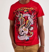 Ed Hardy New York City Skull Snake Eagle Graphic T-Shirt Large Tattoo Y2K Tiger - £25.83 GBP