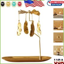 Elegant Gold Feather Tea Light Holder - Spinning Candle Centerpiece for ... - $350.07 MXN