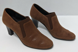 Amalfi by Rangoni Women&#39;s Shoes Booties Sz 5-M Brown Reflective Geometric Design - £15.46 GBP