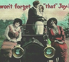 Vtg Postcard 1910s Automobile Comic We Wont Forget &quot;that&quot; Joy-Ride Unused - $9.85