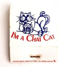 I&#39;m A Chat Cat Bar Vintage Matchbook Chateau Dudley Pond Matches Unstruc... - $374.72 MXN