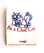 I&#39;m A Chat Cat Bar Vintage Matchbook Chateau Dudley Pond Matches Unstruc... - €17,15 EUR