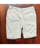 Additions By Chicos Size 2 Womens L/12 Shorts White Bermuda Chino Cotton... - £7.70 GBP