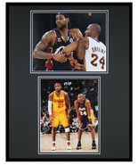 Kobe Bryant + Lebron James Framed 16x20 Photo Display Lakers Cavs - £62.12 GBP
