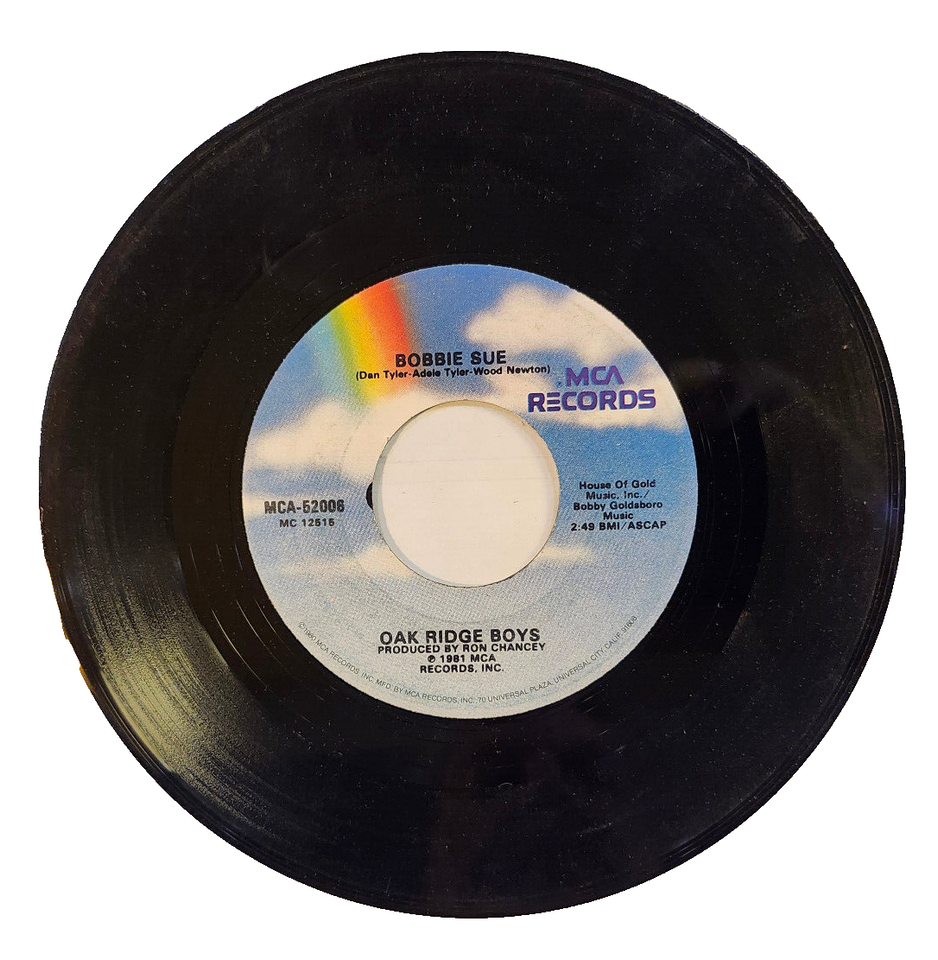 Oak Ridge Boys Bobbie Sue 7&quot; Vinyl Record 1981 MCA-52006 DUSTIES - $0.98