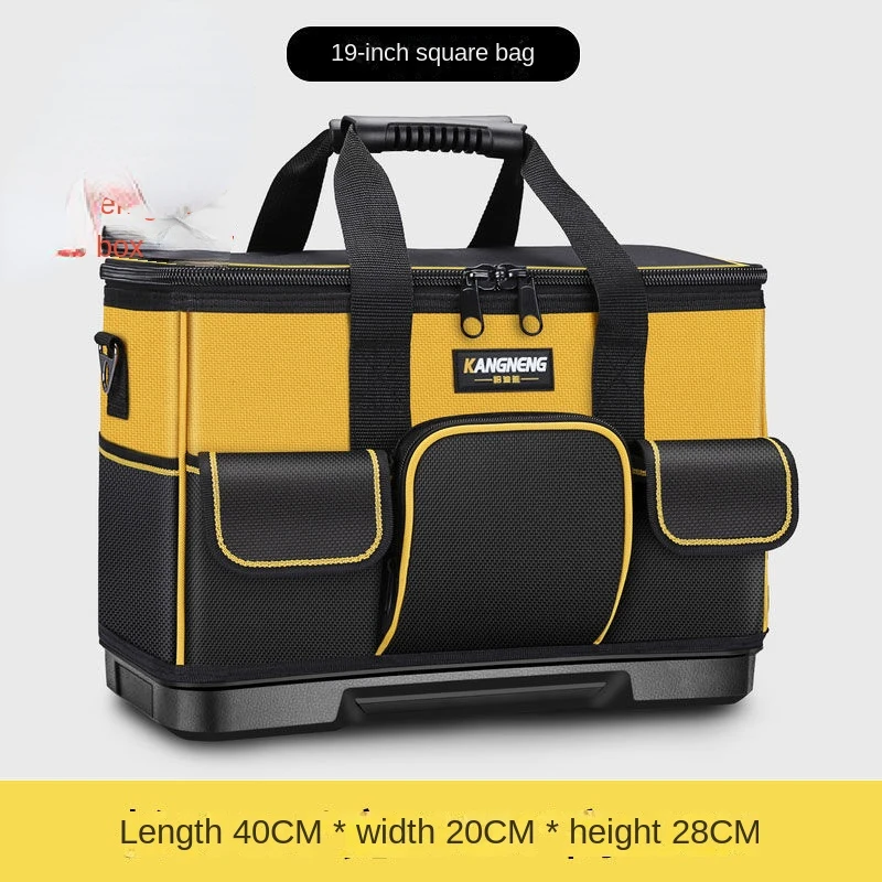 2022 New Tool Bag with Reflective Strip Ox Cloth Electrician Bag Multi-Pocket Wa - £97.34 GBP