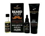 Woody&#39;s For Men Beard Stuff Oil/Wash/Conditioner Trio Set - £25.54 GBP