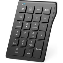 Bluetooth Number Pad, Rechargeable Wireless Numeric Keypad, 22-Key Porta... - $45.99