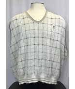 Cypress Links Mens Beige XL Golf Sweater Vest 100% Cotton Preppy Pullover - $251.37 MXN