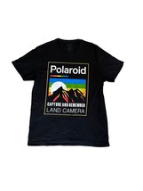 Polaroid T-shirt ‘capture and remember land camera’ black size large - £14.24 GBP