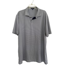 Peter Millar CROWN CRAFTED  Performance Jersey Polo Black White Pinstrip... - $22.76