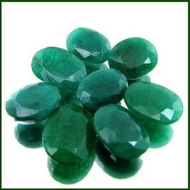 39.9Ct 8pc wholesale Lot Green Natural Emerald Brazil Oval Faceted Gemstones - £34.17 GBP