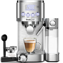 Geek Chef Espresso And Cappuccino Machine With Automatic Milk Frother,20Bar Espr - £323.60 GBP