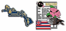 Hawaii State Montage and Small Map Magnet Set by Classic Magnets, 2-Piece Set, C - £7.58 GBP