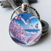 Love Butterfly Beach Keychain /Bookbag Charm Jewelry Gift - $6.00