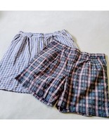 Men&#39;s Pleated Plaid Shorts Lot Size 40 Blue Pink Black Cotton Izod Trust... - £20.91 GBP