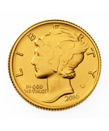 2016-W 1/10 Oz. Gold Merkur Dime Mit Original Schutzhülle - €697,32 EUR