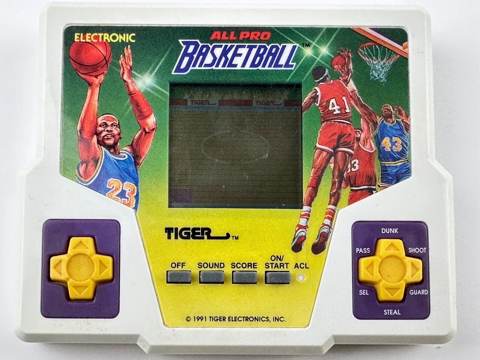 NBA All Pro Basketball Electronic Handheld Travel Game Tiger 1988 Needs 2 AA Bat - $12.86