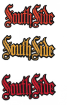 South Side SouthSide Old English Patch Embroidered Letters Iron On or Se... - £6.28 GBP