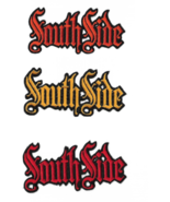 South Side SouthSide Old English Patch Embroidered Letters Iron On or Se... - £6.25 GBP