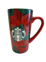 Coffee Cup Starbucks Christmas Holiday 2020 Poinsettia Ceramic Cup 16oz Tea - £13.26 GBP