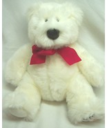 VINTAGE RUSS BIANCA THE WHITE TEDDY BEAR W/ RED BOW 12&quot; Plush Stuffed An... - $364.17 MXN