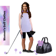  golf clothes purple tank young black bike shorts lilac stripe balls tee gloves gym bag thumb200