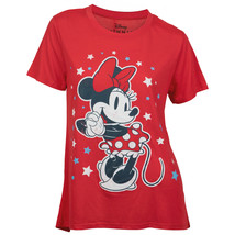 Minnie Mouse The Stars are Bright Junior&#39;s Loose Fit T-Shirt Red - $14.99