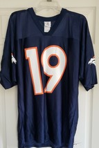 NFL team apparel Jersey Broncos number 19 Royal extra large football Jersey - £36.50 GBP