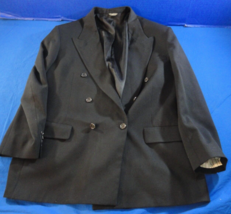1 Button Bill Blass Designer Black Suit Jacket Coat 46L 46 X 33 - £31.99 GBP
