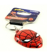 Marvel Comics Spiderman Red Mask Superhero Metal Keychain Key Ring - £6.38 GBP