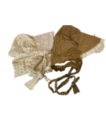 Vintage Handmade Calico Cotton Sunbonnets Lot of 2 - $234.94 MXN