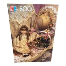 Vintage 1991 Milton Bradley Croxley Antique Doll in Lace 500 Piece Jigsaw Puzzle - $17.99