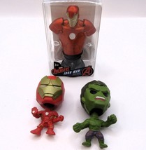 Marvel Avengers Iron Man Hulk Mini Bobble Head - £4.74 GBP