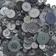 50 Resin Buttons Colorful Grays Jewelry Making Sewing Supplies Assorted ... - £4.66 GBP