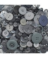 50 Resin Buttons Colorful Grays Jewelry Making Sewing Supplies Assorted ... - £4.66 GBP