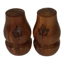 VTG Shenandoah Valley Virginia Souvenir Wooden Maple Leaf Salt and Peppe... - $18.67