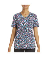 Scrub Star Women&#39;s Tiny Hearts Top, Pewter Size L/G - $419.43 MXN