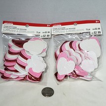 150 pc Heart Foam Stickers Scrapbooking 3D Valentine&#39;s Glitter Asst Sizes - £4.12 GBP