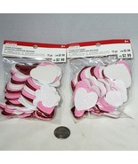 150 pc Heart Foam Stickers Scrapbooking 3D Valentine&#39;s Glitter Asst Sizes - £4.19 GBP