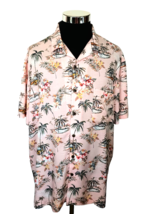 George Island Casual Shirt Men&#39;s Size XL 46-48&quot; Tropical Pink Aloha Hawa... - £12.41 GBP