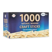 Darice 1000 Pcs Popsicle Stick, 4.5&quot; Natural Wood Craft Sticks Supplies,... - £29.78 GBP