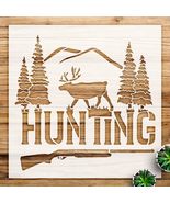 Deer and Pine Tree Stencil Pattern for Wood Signs and Home Decor, Reusab... - $21.43 CAD+