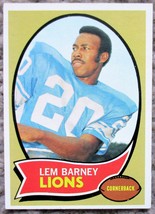 1970 Topps Football Lem Barney Rc #75 Cornerback Detroit Lions Near MINT- Mint - £14.08 GBP