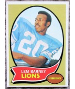 1970 TOPPS FOOTBALL Lem Barney RC #75 CORNERBACK Detroit Lions NEAR MINT... - $24.67 CAD
