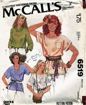 Misses' SET of T-SHIRTS Vintage 1979 McCall's Pattern 6519 Size 18-20 - £9.59 GBP