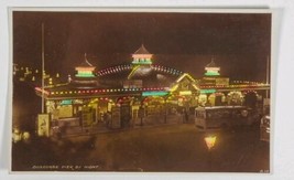 RPPC Boscombe Pier by Night Real Photo Hand Colored Postcard M1 - £11.74 GBP