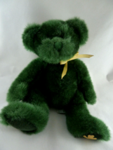 Russ Berrie Dublin Teddy Bear Plush Saint Patrick&#39;s Day Green w Gold Clo... - £15.78 GBP